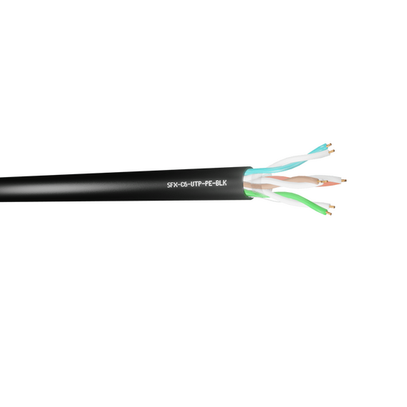 CAT 6 – Pure Copper / UTP - Black Outdoor - 305m